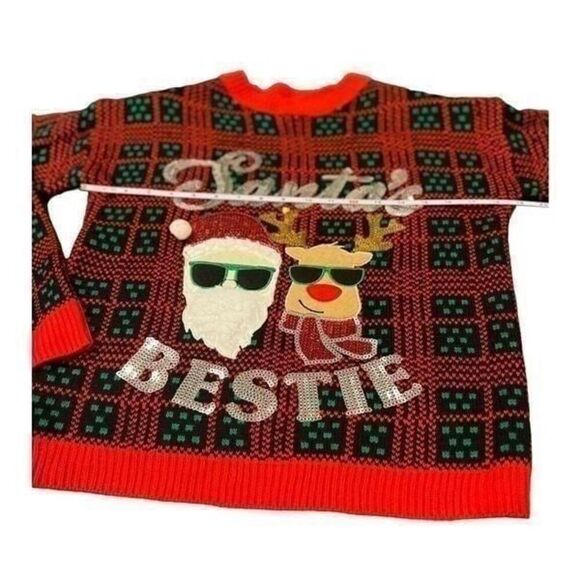 UGLY SWEATER SANTA BESTIE SIZE S - Picture 5 of 11